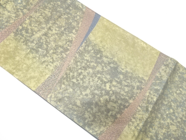 JAPANESE KIMONO / VINTAGE FUKURO OBI / SILK / WOVEN ABSTRACT STRIPE